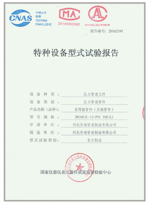 特种设备型式试验报告