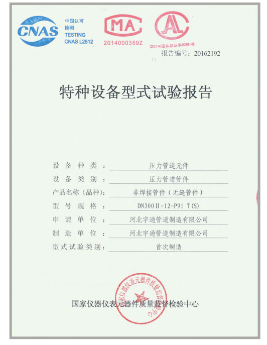 特种设备型式试验报告
