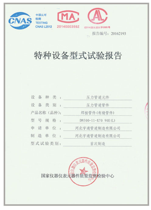 特种设备型式实验报告